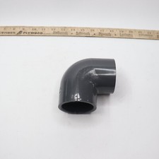 Charlotte Pipe Elbow Fitting Schedule 80 PVC Grey 2" Slip x 2" Dia