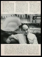 1961 George Nelson modern chair workbench photo Holiday vintage print ad