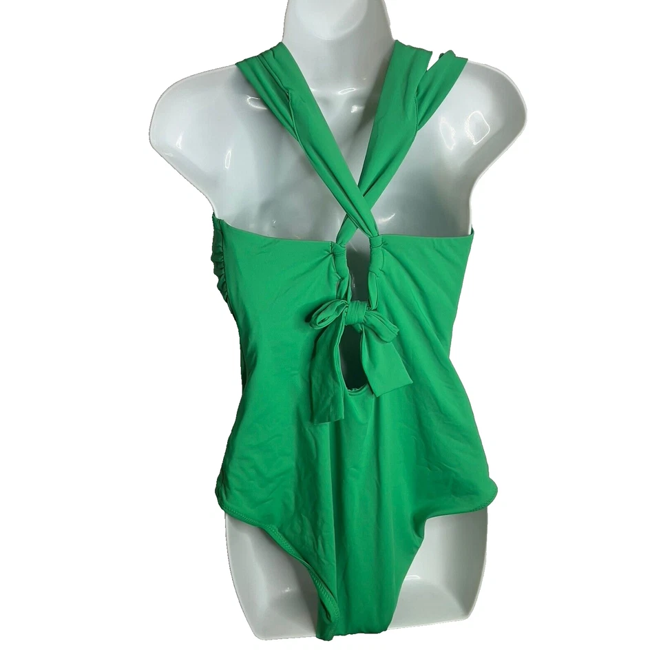 Becca $158 Plus Size Strappy One Piece Swimsuit Green Size 2X - Image 3 of 4