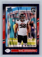 2024 Panini Donruss Optic - Rated Rookie Ruke Orhorhoro #287 Purple Shock Prizm 