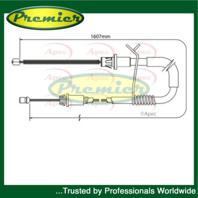 Premier Rear Left Hand Brake Cable Fits Ford Transit 2000-2006 2.3 2.4 #1