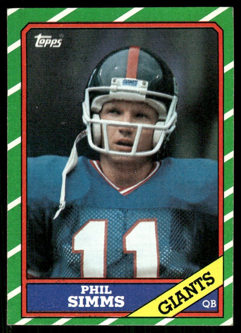 Phil Simms New York Giants #138 1986 Topps Football Card