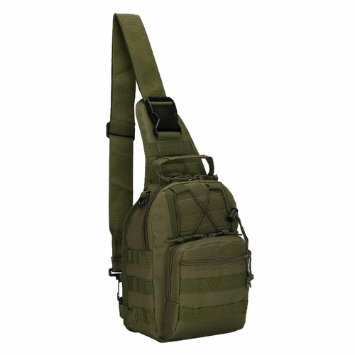 Men Backpack Tactical Sling Chest Pack Shoulder Bag Outdoor Hiking Travel - Picture 9 of 11