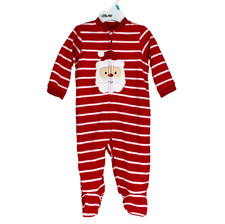 Little Me Santa Claus Christmas Sleeper One Piece Footed Holiday Sleepwear 6M