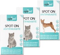 Optipet 2X Spot On Katze 1X Spot On Hund Gegen Zecken Milben Anti-Floh Tropfen