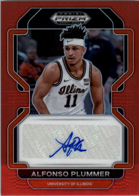 2022-23 Prizm Draft Picks Draft Auto Prizms Red 87 Alfonso Plummer Auto /199