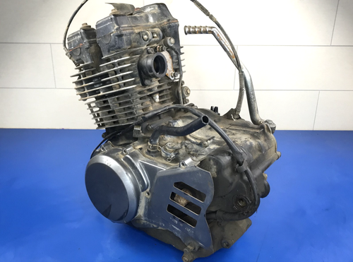 92 Yamaha XT350 XT 350 Complete Engine Motor Cylinder Head Cases Bottom End - Foto 7 di 18