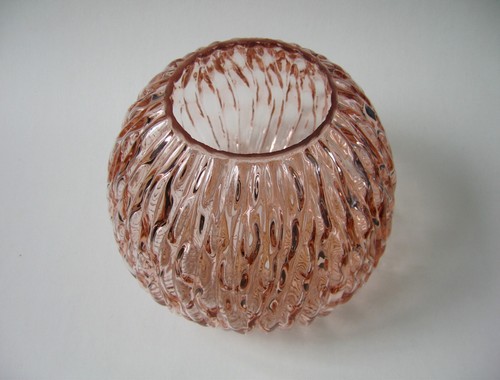 Vintage 7.75" Bumpy Pebbled Glass Lamp Globe Shade for Hanging Pendant Light MCM - Picture 3 of 9