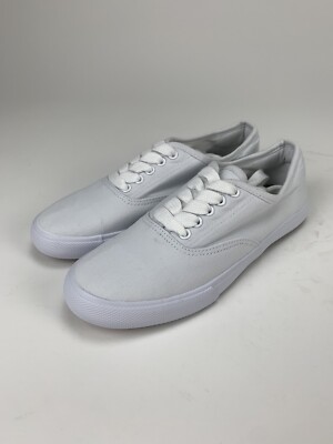 Amazon Essentials Womens White Canvas Casual Lace Up Sneaker Shoes