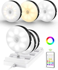 under Cabinet Lighting with Charging Station,1000Mah Rechargeable Puck Lights wi