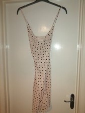 Nasty Gal Dot A Hold On You Cowl Mini Dress Size 8 BNWT