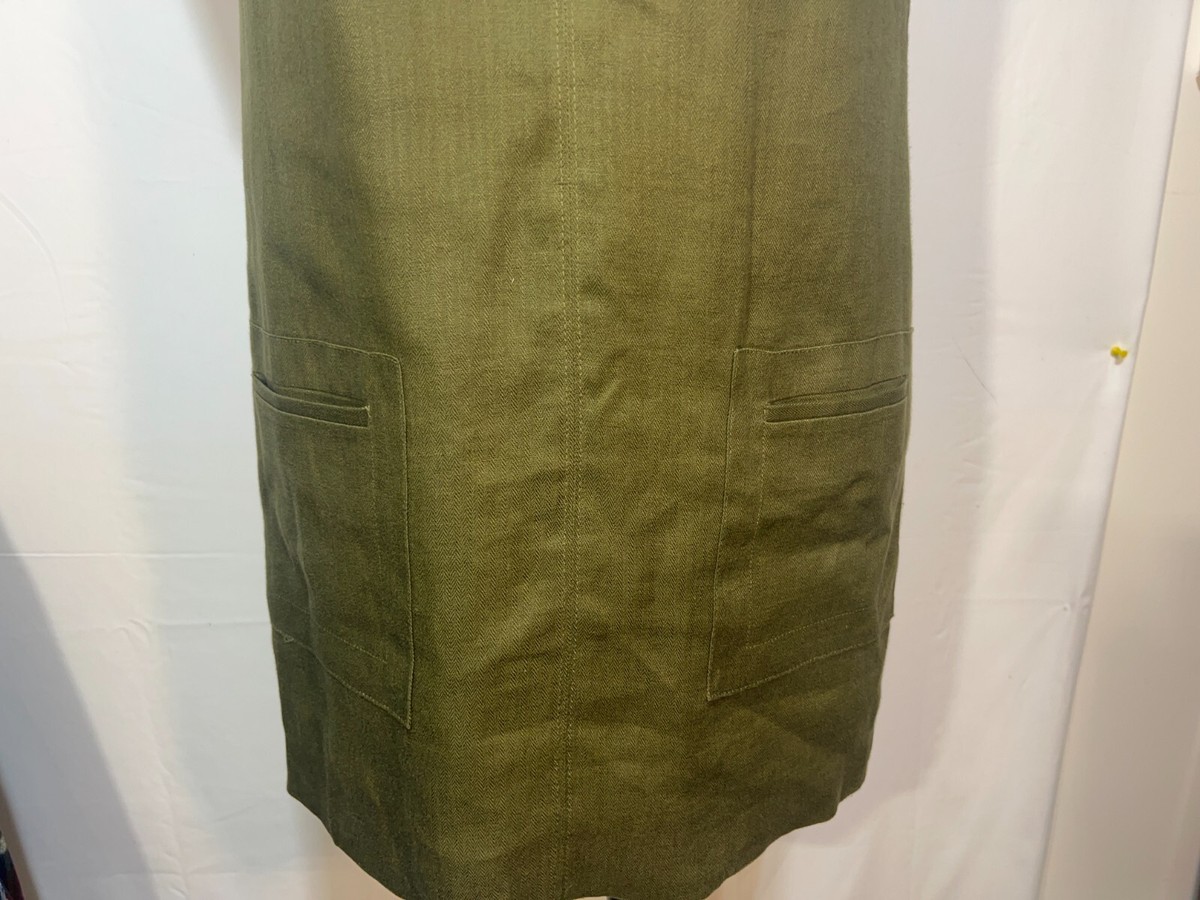 J Crew Women Linen Ivy Olive Green Khaki Dress 4 XS Lined | eBay