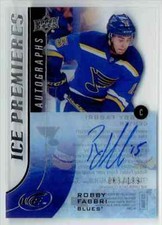 2015-16 ICE PREMIERES ROOKIE AUTOGRAPHS ROBBY FABBRI ROOKIE AUTO 083/199 ST