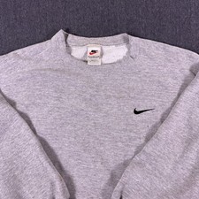 Vintage Nike Unisex Gray Faded Crew Neck Pull...