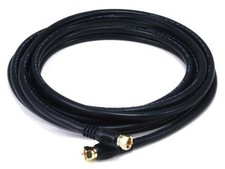 12ft RG6 18AWG 75Ohm Quad Shield CL2 Coaxial Cable w/ F Type Connector 3032