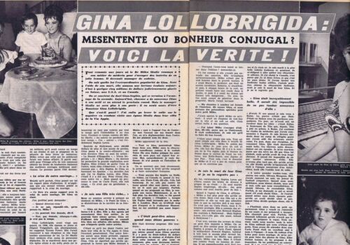 Coupure de presse Clipping 1963 Gina Lollobrigida  (2 pages) - Afbeelding 1 van 1