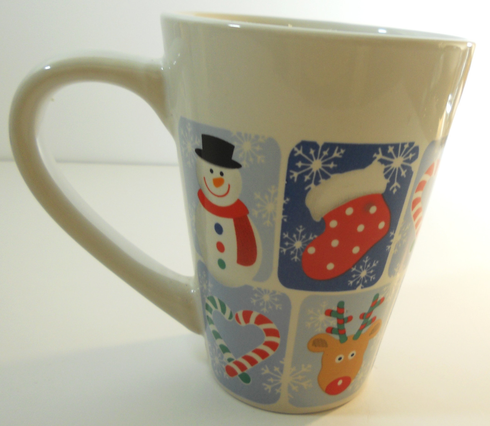 Royal Norfolk Christmas Patchwork Mug by Lovett Snowman Reindeer Candy Cane