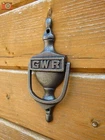VINTAGE STYLE "GWR" RAILWAY URN DOOR KNOCKER. CAST IRON. Railwayana