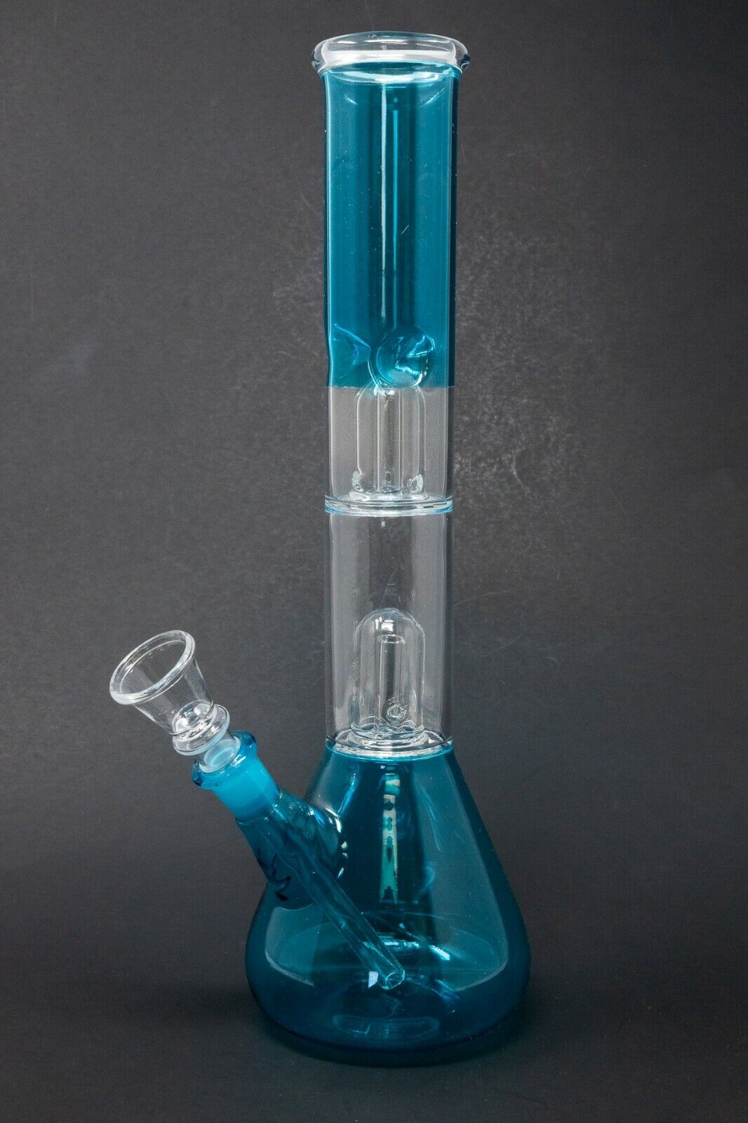 12 Glass Teal Hookah Water Pipe Tobacco Double Perolator Bong w/ Ice Catcher. Available Now for 34.99