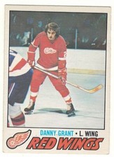 1977-78 O-PEE-CHEE # 147 DANNY GRANT RED WINGS OPC HOCKEY - NICE AND NO CREASES