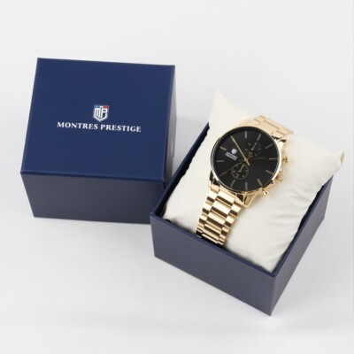 Invicta X Montres Prestige Gold/Black Men's Watch 42mm MPW-0124 New!