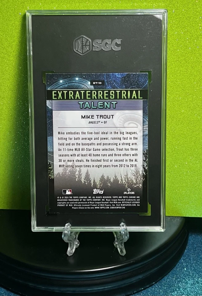 Mike Trout 2024 Cosmic Chrome ET-10 Extraterrestrial Talent SGC Mint 10 🔥 🥵  - Image 4 of 4