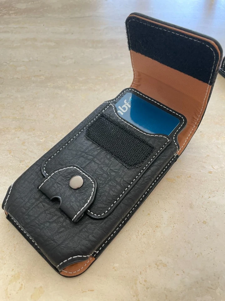 For iPhone 11 12 13 14 15 16 Genuine Leather Belt Clip Loop Holster Case Pouch - Image 3 of 4