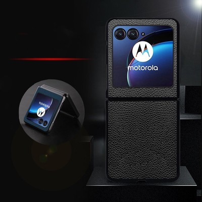 Leather Case Shockproof Cover Shell For Motorola Razr+ 2024 5G Foldable Phone
