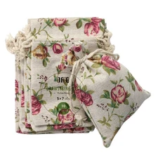 Burlap Bags with Drawstring, Rose Burlap (5 by 7 inch) Gift Bags,Party Favor ...