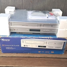 Memorex Dual Deck DVD VHS VCR Combo Player 6 Head S-Video MVD4544 Open Box READ