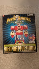 Vintage Power Rangers Zeo Deluxe Megazord And Deluxe Red Battlezord Lot with BOX