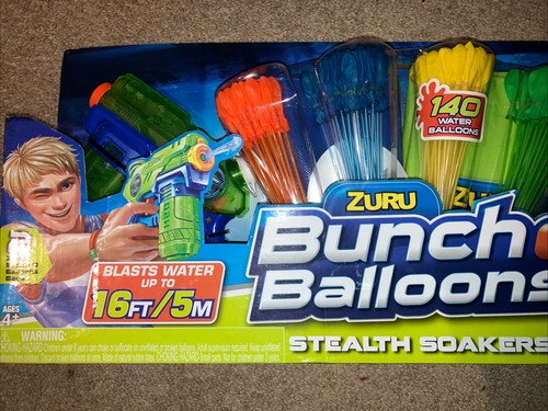 Zuru Bunch O Balloons 2 Water Soakers 4 Balloon Packs 140 Total Balloons NIB - Picture 4 of 6