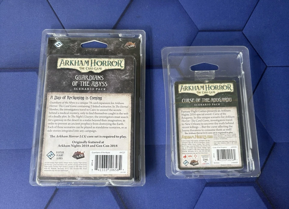 Arkham Horror Guardians of the Abyss +Curse of the Rougarou Scenario packs x2 - Image 2 of 2