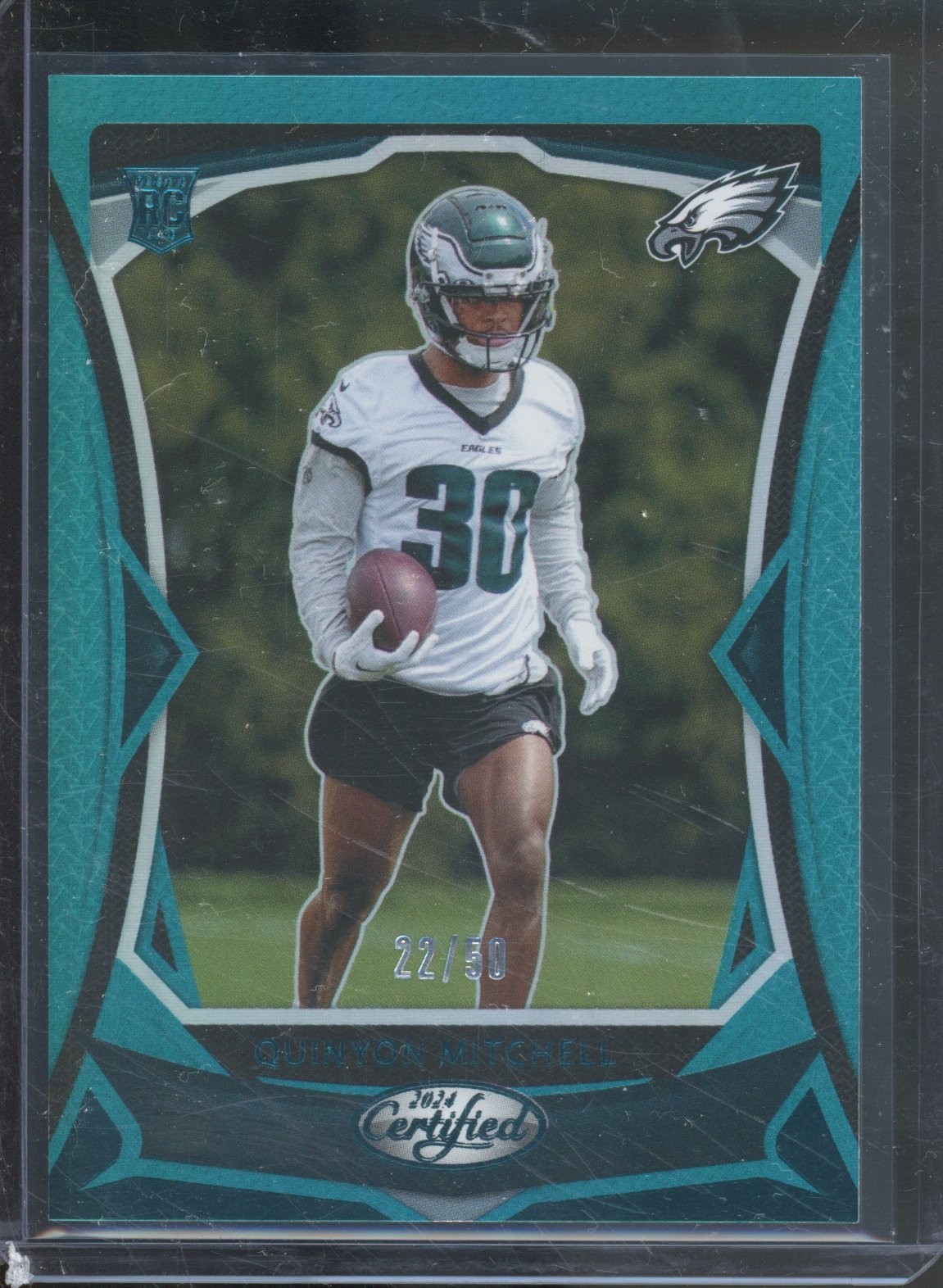2024 Panini Certified QUINYON MITCHELL #116 RC Rookie Mirror Teal /50 Eagles SSP