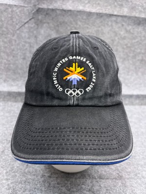 Olympic Winter Games Salt Lake 2002 Hat Cap StrapBack Adult One Size Gray Cotton