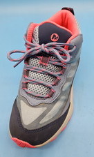 Merrell Moab Speed Mid Waterproof Hiking Boot, Dusty Blue/Coral, 2 US Big Kid