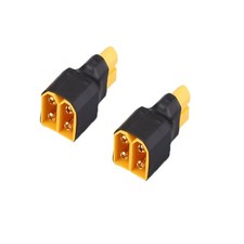 2-Pack XT60 Plug Parallel Connector 2-Male to 1-Female Adapter Splitter for RC N