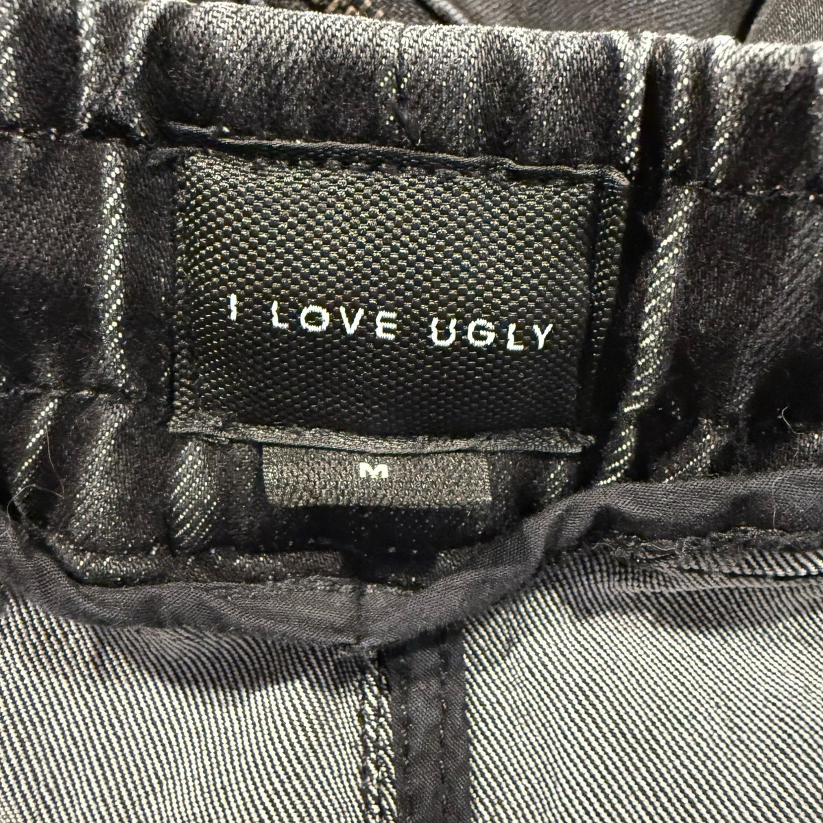 I Love Ugly Men’s Black Utility Jeans Size M View 6