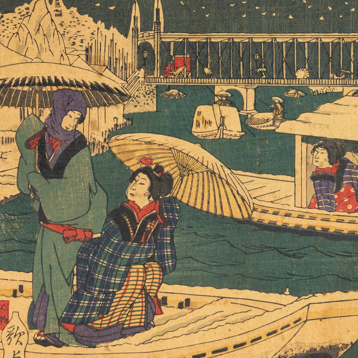 纸张古董原始1850-1899 年日本画作、画卷| eBay