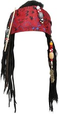 FangjunxianST Pirates Wigs Bandana Dreadlock DLX Jack Sparrow One Size, Black
