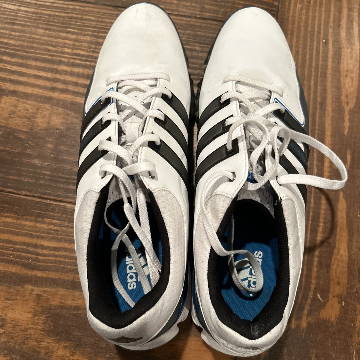 Adidas Tour 360 White With Blue And Blue golf shoes EVN 791001 sz 11.5 |  eBay