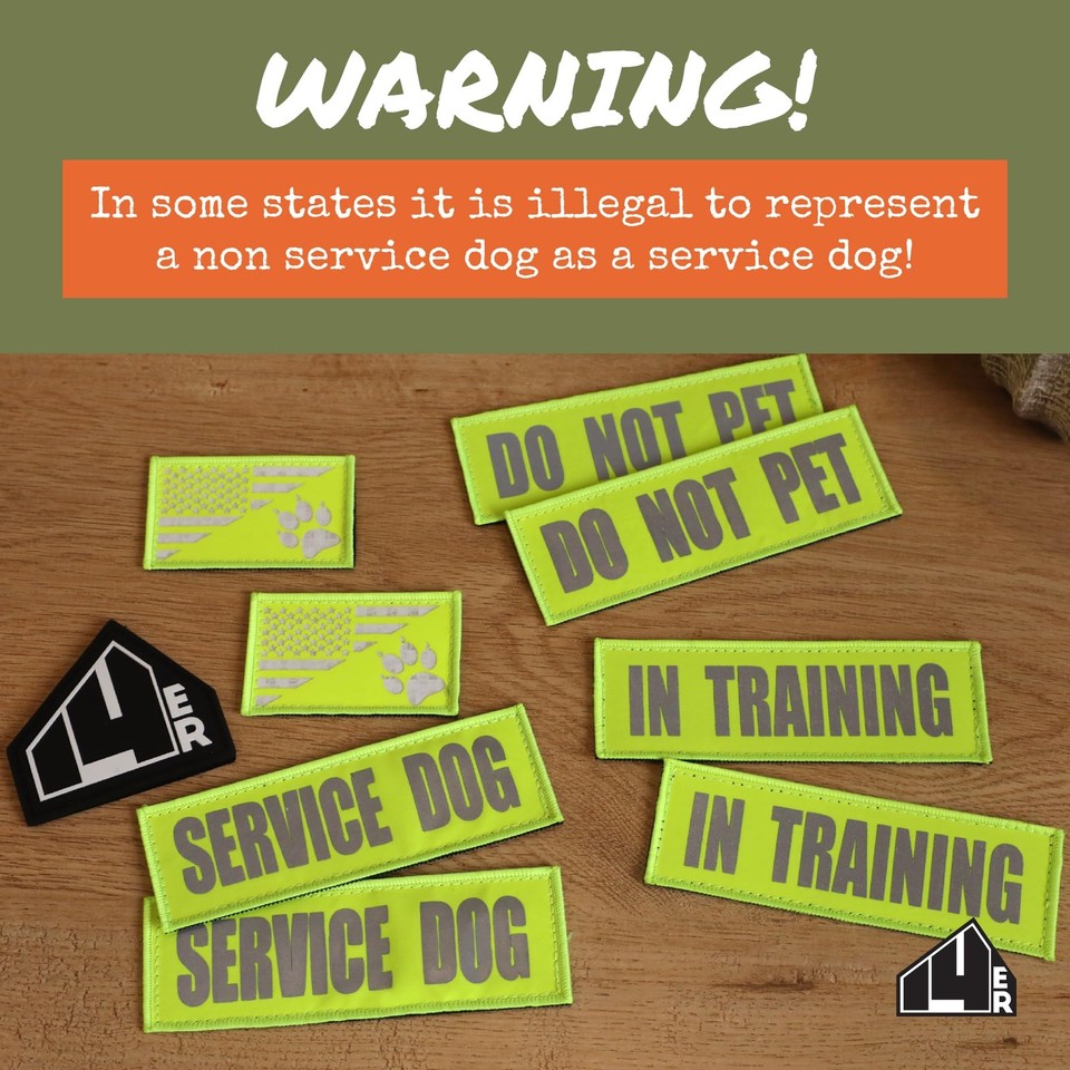 Service Dog Training Patches – Do Not Pet & Stay Back Aufnäher Mit Clips, Rot/gelb