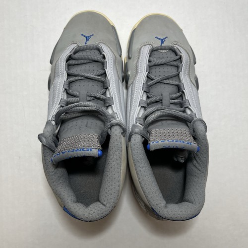 Size 6Y - Youth Air Jordan 14 Retro Mid Wolf Grey Basketball Shoes Lace Up - Picture 7 of 9