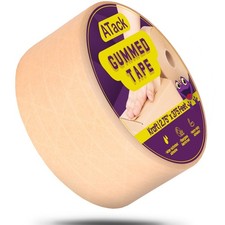 ATack Reinforced Gummed Kraft Paper Packing Tape, 2.75 Inch x 375 Feet, Brown