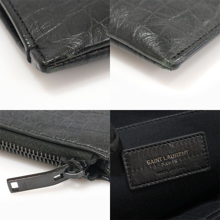 Saint Laurent Black Pattern Monogram Document Hol… - image 8