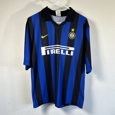 Vintage 98-99 season Nike Inter Milan Soccer Jersey made in UK Size M