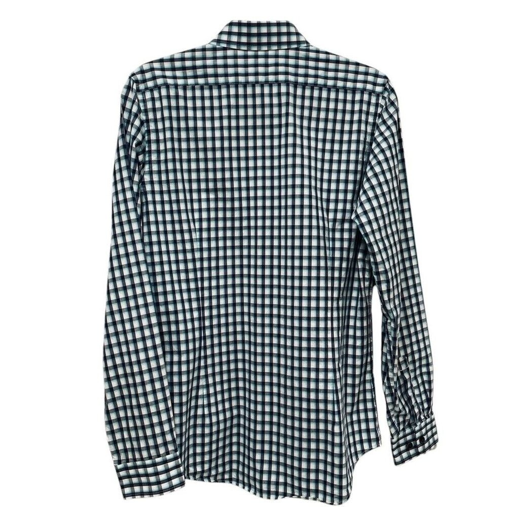 Express Fitted Checkered Button Down Shirt Mens S… - image 7