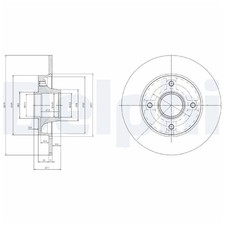 2x Bremsscheibe hinten für Opel Crossland P17 | 26220030