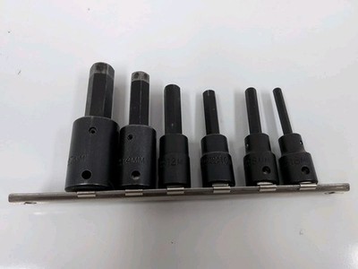 Lot Of 6 PROTO  7441 1/2  Drive Metric Impact Hex Socket USA 6,8,10,12,14,17MM