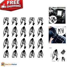 20 Durable Black Iron Dashboard Trim Clips Set - Universal Fasteners for Cars